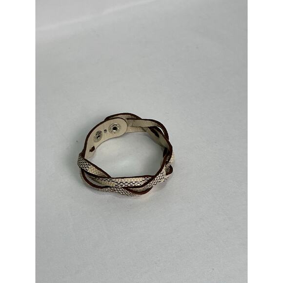 Louis Vuitton Damier Canvas Braided Bracelet Cream - Picture 2 of 8